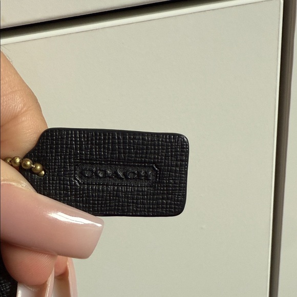 Vintage 1980 Coach Black Wristlet with Gold Accents - Picture 3 of 4